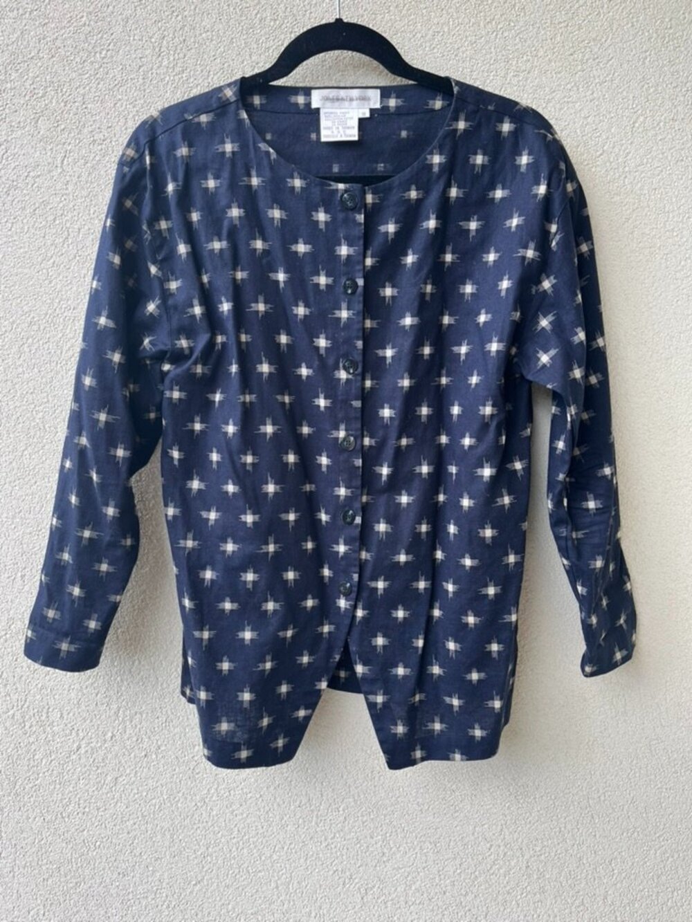Ikat Print Button Up Shirt/Jacket